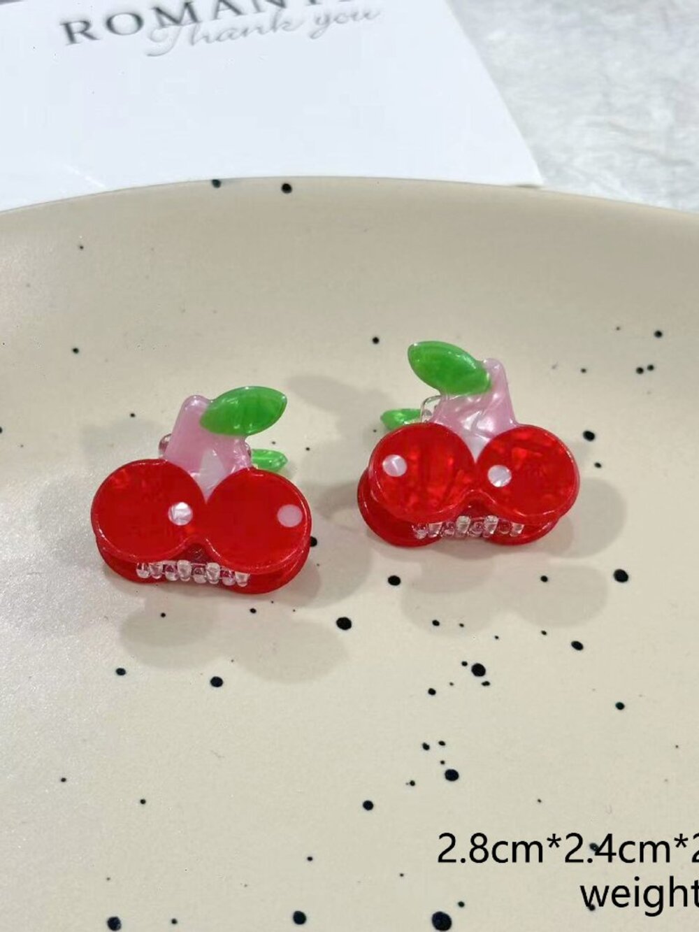 5/$20 New Red Cherry Mini Claw Clips Set Coquette Y2K Cute Hair Accessories